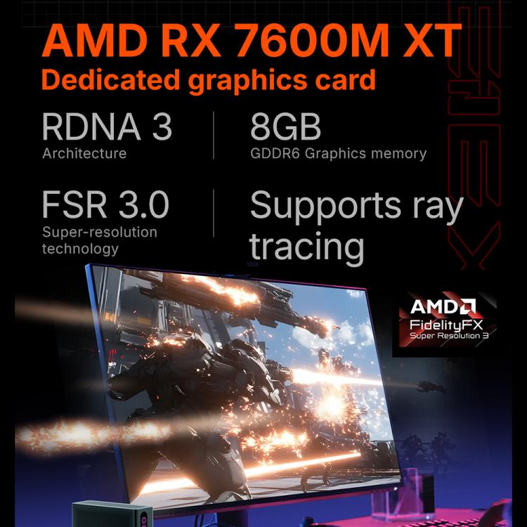 ONE-NETBOOK ONEXGPU Lite AMD Radeon RX 7600M XT 8GB Pocket Graphics Card Dock, ONEXGPU Lite