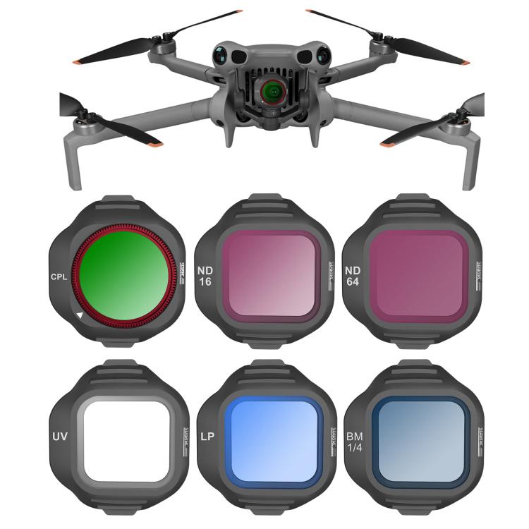 For DJI Mini 5 Pro STARTRC Camera Lens Filter, CPL, NIGHT, 3 in 1 CPL ND16/64, 4 in 1 CPL ND8/32/128, 4 in 1 CPL ND16/64 NIGHT, 6 in 1 Mixed Filter
