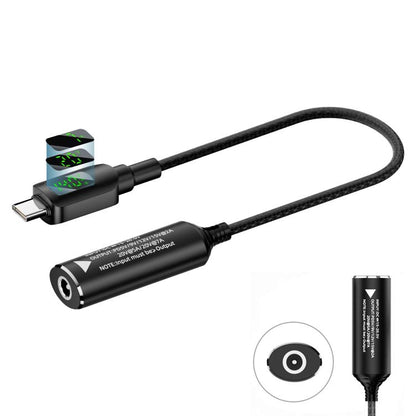 140W Digital Display Laptop Charging Adapter Connector, DC 4.5 x 0.6mm to Type-C Male, DC 5.5 x 2.1mm to Type-C Male, DC 5.5 x 2.5mm to Type-C Male, DC 6.0 x 0.6mm to Type-C Male, DC 7.4 x 0.6mm to Type-C Male, DC 7.9 x 0.9mm to Type-C Male...