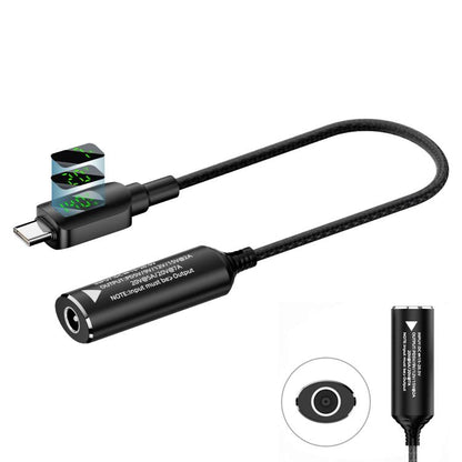 140W Digital Display Laptop Charging Adapter Connector, DC 4.5 x 0.6mm to Type-C Male, DC 5.5 x 2.1mm to Type-C Male, DC 5.5 x 2.5mm to Type-C Male, DC 6.0 x 0.6mm to Type-C Male, DC 7.4 x 0.6mm to Type-C Male, DC 7.9 x 0.9mm to Type-C Male...
