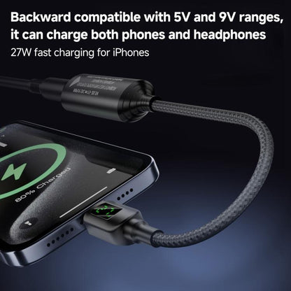 140W Digital Display Laptop Charging Adapter Connector, DC 4.5 x 0.6mm to Type-C Male, DC 5.5 x 2.1mm to Type-C Male, DC 5.5 x 2.5mm to Type-C Male, DC 6.0 x 0.6mm to Type-C Male, DC 7.4 x 0.6mm to Type-C Male, DC 7.9 x 0.9mm to Type-C Male...
