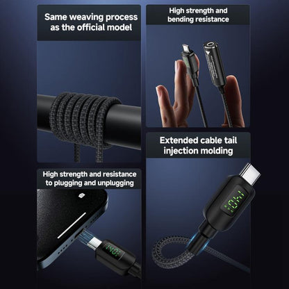 140W Digital Display Laptop Charging Adapter Connector, DC 4.5 x 0.6mm to Type-C Male, DC 5.5 x 2.1mm to Type-C Male, DC 5.5 x 2.5mm to Type-C Male, DC 6.0 x 0.6mm to Type-C Male, DC 7.4 x 0.6mm to Type-C Male, DC 7.9 x 0.9mm to Type-C Male...