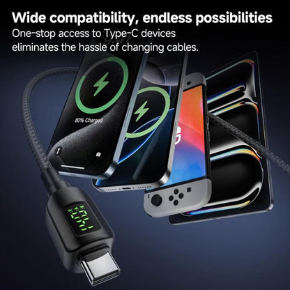 140W Digital Display Laptop Charging Adapter Connector, DC 4.5 x 0.6mm to Type-C Male, DC 5.5 x 2.1mm to Type-C Male, DC 5.5 x 2.5mm to Type-C Male, DC 6.0 x 0.6mm to Type-C Male, DC 7.4 x 0.6mm to Type-C Male, DC 7.9 x 0.9mm to Type-C Male...