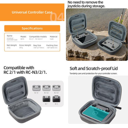Sunnylife Carrying Hard Travel Storage Bag, For DJI Lito 1 / X1 / Mini 5 Pro Body Bag, For DJI Lito 1 / X1 / Mini 5 Pro Easy Combo Bag, For DJI Lito 1 / X1 / Mini 5 Pro Battery Combo Bag, For DJI RC 2/1 / RC-N3/2/1 Controller Bag