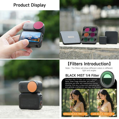 For DJI Osmo Nano Sunnylife Camera Lens Filter, Black Mist 1/4, CPL, MCUV, ND8, ND16, ND32, ND64, ND8PL, ND16PL, ND32PL, ND64PL, 3 in 1 Light Shadow, 3 in 1 Mixed Filter, 4 in 1 Mixed Filter, 4 in 1 ND, 4 in 1 NDPL, 6 in 1 Mixed Filter