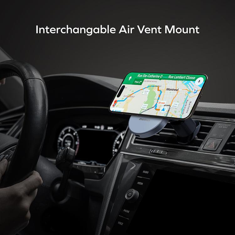 Momax CM38Q22 1-Move Q.Mag 25W Magnetic Wireless Fast Charging Car Mount, CM38Q22
