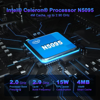 GXMO GX59 Windows 11 Mini PC, 16GB+512GB, Intel 12th Gen Celeron N5095 Quad-Core Processor, EU Plug, US Plug, UK Plug, AU Plug