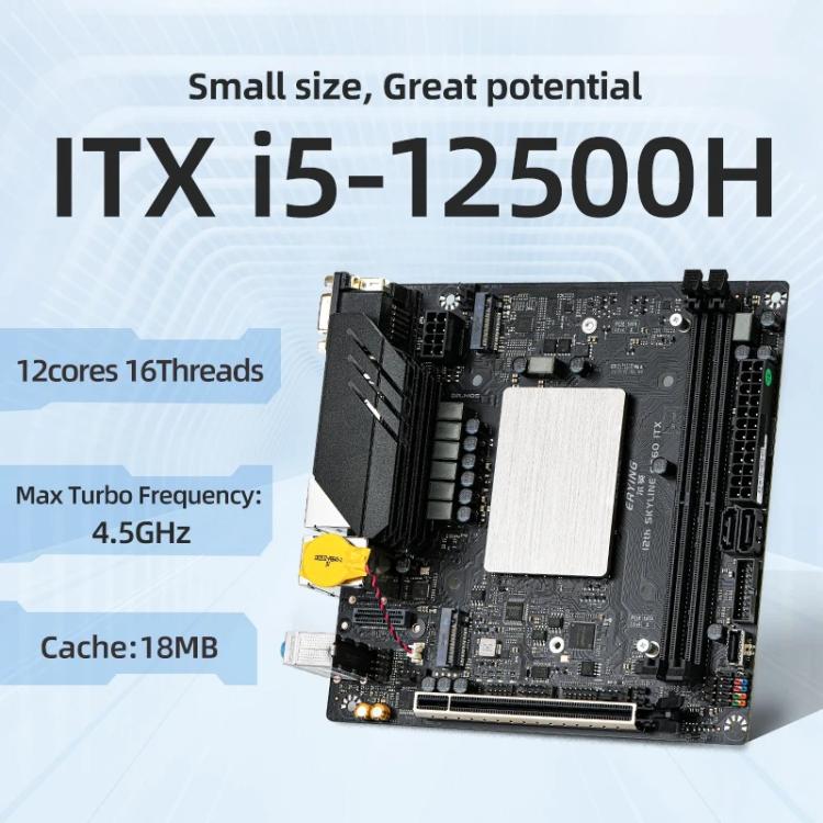 ERYING ITX i5-12500H CPU Desktop Computer Motherboard, i5-12500H