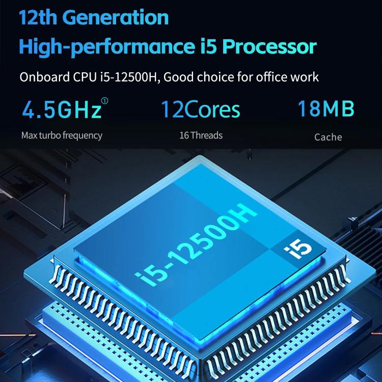 ERYING ITX i5-12500H CPU Desktop Computer Motherboard, i5-12500H