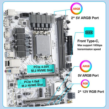 ERYING M-ATX B760M Gaming DDR4 RAM DIY Desktop Computer Motherboard, B760M