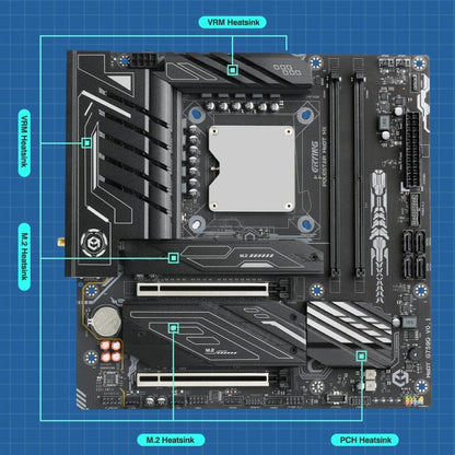 ERYING ATX i9-14900HX Onboard CPU Desktop Computer Motherboard, i9-14900HX