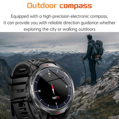 KT88 1.7 inch TFT Screen Outdoor Sports Smart Watch 3ATM Waterproof with Flashlight