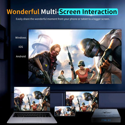 X96 NEX 4K Android 14 Smart TV Box with Remote Control, Amlogic S905Y5 Quad Core, 2GB+16GB, 4GB+32GB