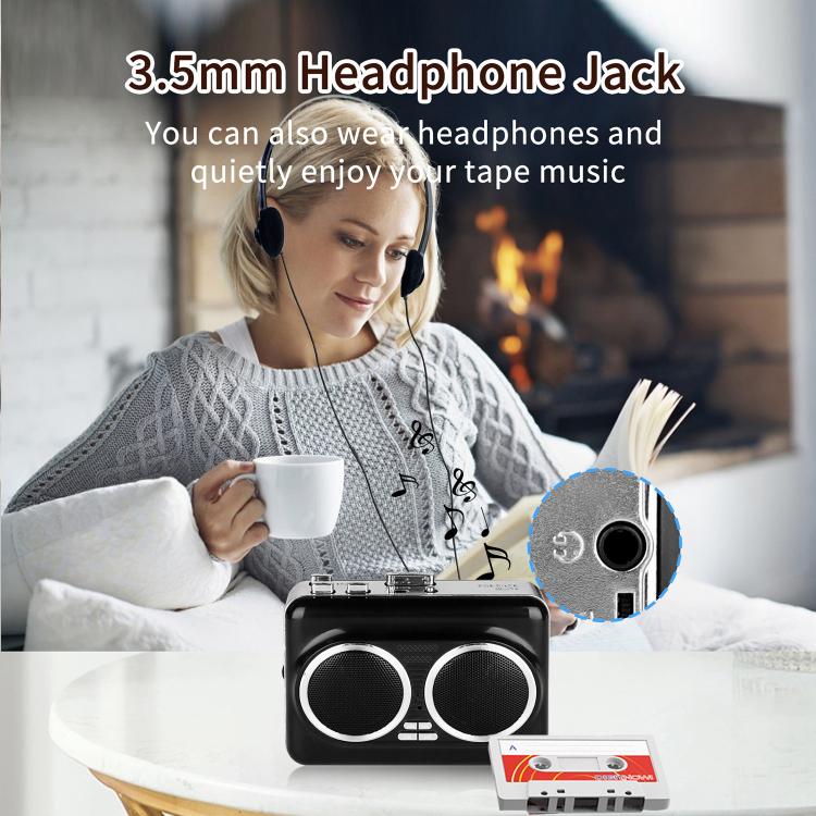 302 Cassette to MP3 Converter Tape Player Portable Dual Speakers