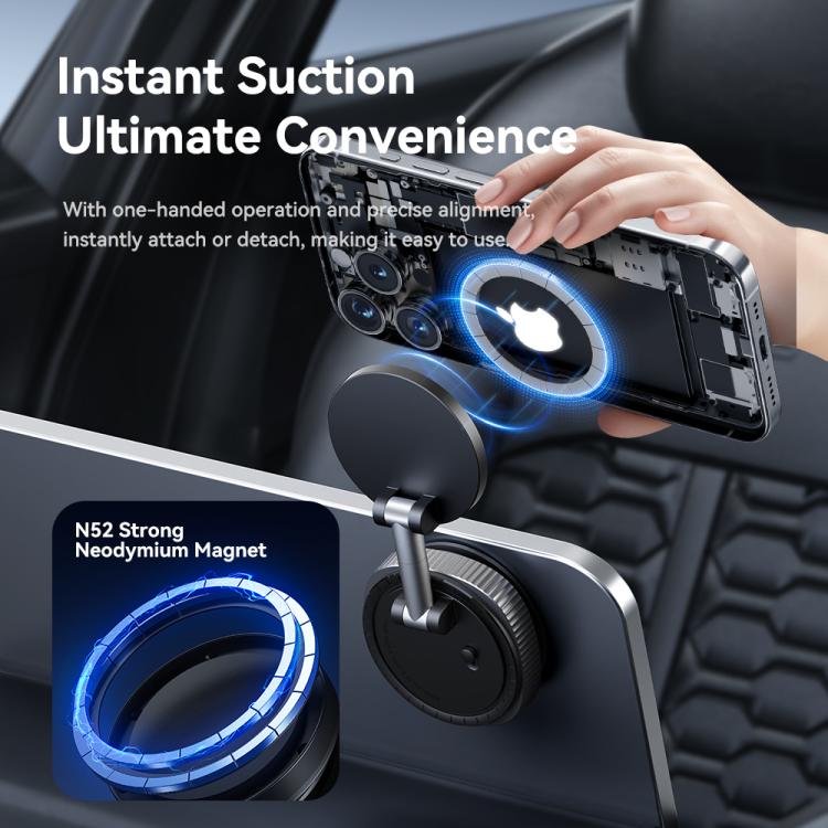 ROCK QS6 Upgraded Vacuum Suction Cup Magnetic Phone Car Holder, QS6