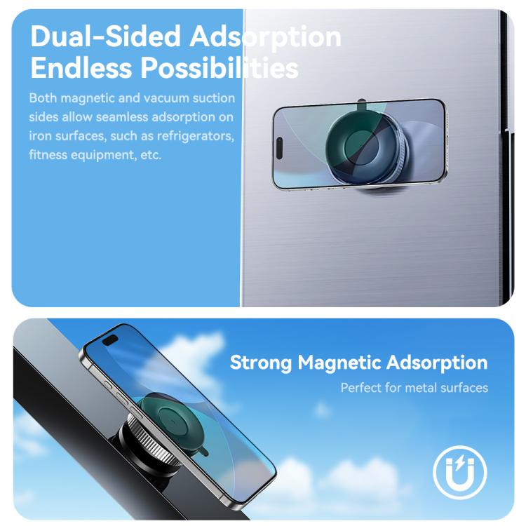 ROCK QS6 Upgraded Vacuum Suction Cup Magnetic Phone Car Holder, QS6