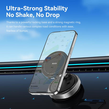 ROCK QS6 Upgraded Vacuum Suction Cup Magnetic Phone Car Holder, QS6