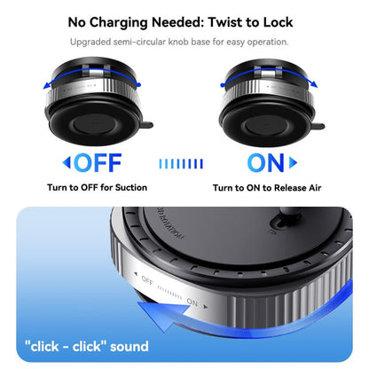 ROCK QS6 Upgraded Vacuum Suction Cup Magnetic Phone Car Holder, QS6