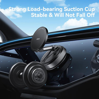 ROCK QS6 Upgraded Vacuum Suction Cup Magnetic Phone Car Holder, QS6