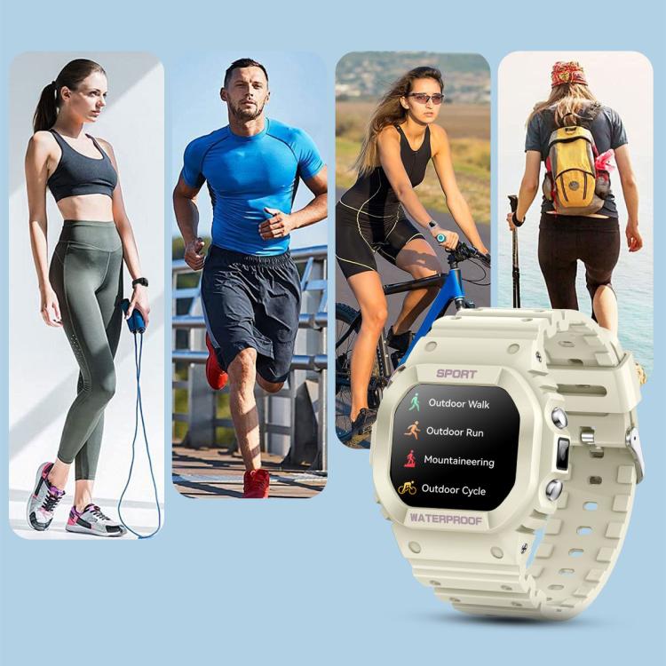 LC31 1.75 inch TFT Full Touch Screen Bluetooth Call Outdoor Sports Smart Watch with Flashlight