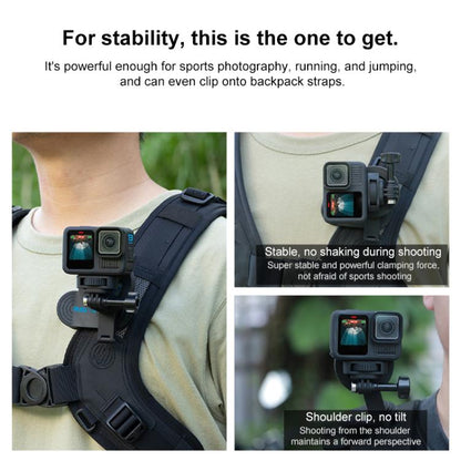 RUIGPRO Magnetic Backpack Clip Mount for Phone & Camera, Clip, Clip + Base, Clip + Base + Adapter