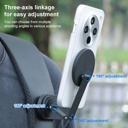 RUIGPRO Magnetic Backpack Clip Mount for Phone & Camera, Clip, Clip + Base, Clip + Base + Adapter