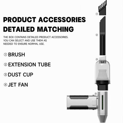 Luowei C2 Portable Rechargeable Ultra-High Hurricane Clean Dust Mini Jet Fan, Luowei C2