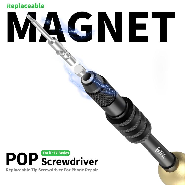 2UUL SD87 POP Screwdriver Replaceable Tip Screwdriver for iPhone 17 Series, 2UUL SD87