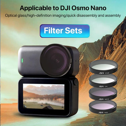 For DJI Osmo Nano JSR LH Series Lens Filter, UV, CPL, ND8, ND16, ND32, ND64, ND8PL, ND16PL, ND32PL, ND64PL, STAR, NIGHT, Black Mist 1/4, 3 in 1 ND8/16/32, 4 in 1 CPL ND8/16/32, 4 in 1 ND8/16/32/64, 4 in 1 ND8-64PL, 6 in 1 ND8-64 CPL UV...