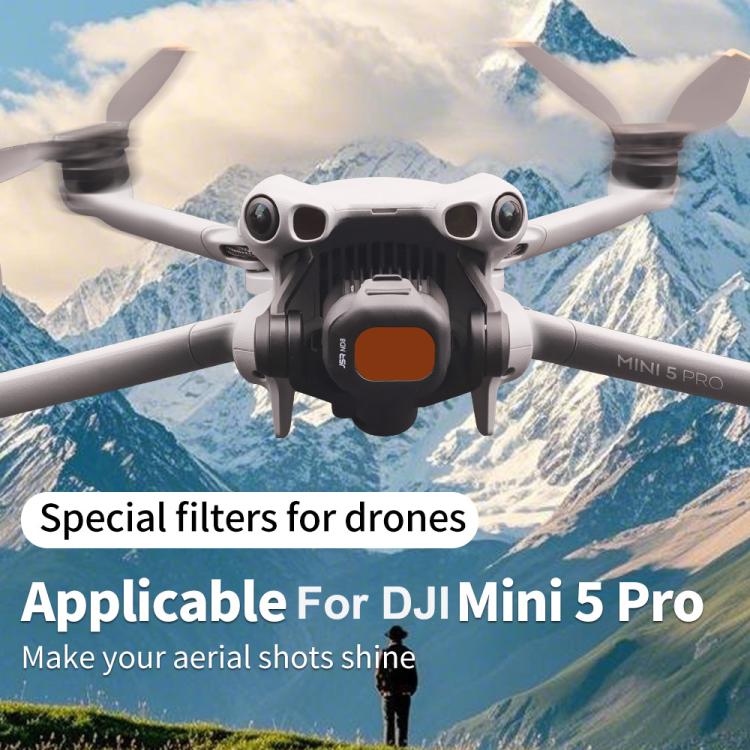 For DJI Mini 5 Pro JSR CB Series Clip-on Drone Camera Lens Filter, MCUV, CPL, ND8, ND16, ND32, ND64, ND128, ND256, ND8PL, ND16PL, ND32PL, ND64PL, STAR, NIGHT, Black Mist 1/4, 3 in 1 CPL ND16/64, 4 in 1 CPL ND8/32/128, 4 in 1 ND8-64, 4 in 1 ND8-64PL...