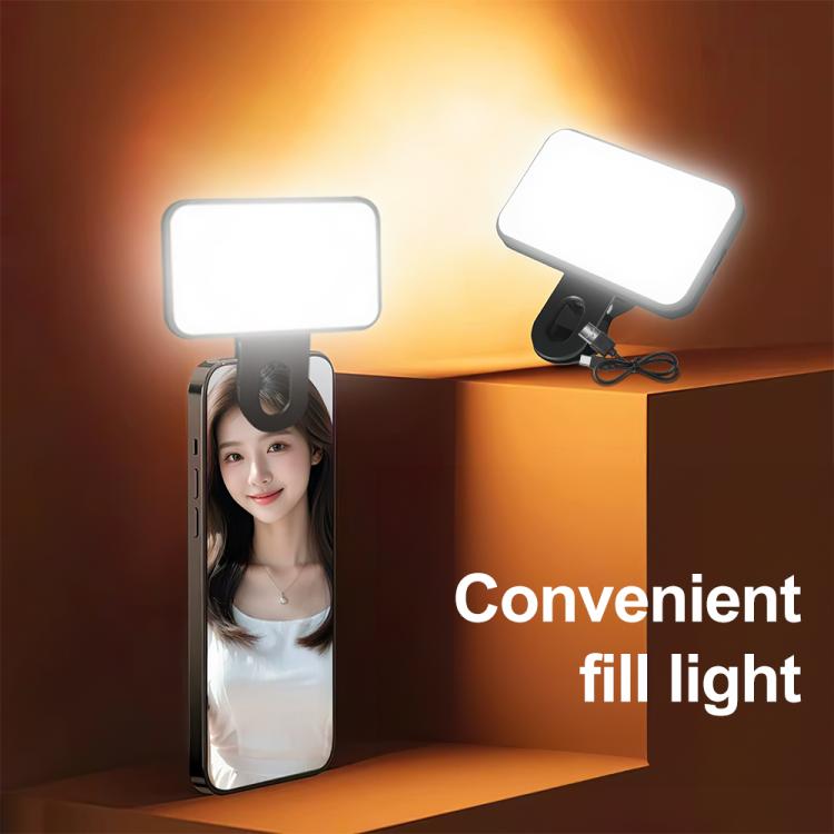 Portable Mini Fill Light with Clip, 200mAh