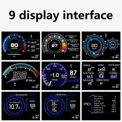 AP-6 Car HUD Head-up Display OBD GPS Driving Computer Code Table, AP-6