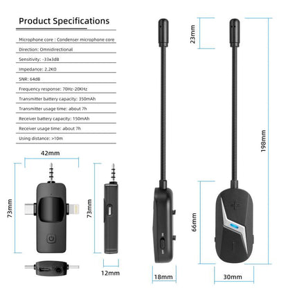 Yanmai GF13 2.4G Wireless Headset Noise Reduction Microphone