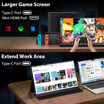 P161Q10G 16.1 inch 2.5K Portable Monitor 144Hz Extended Screen, 16.1 inch 2.5K 144Hz