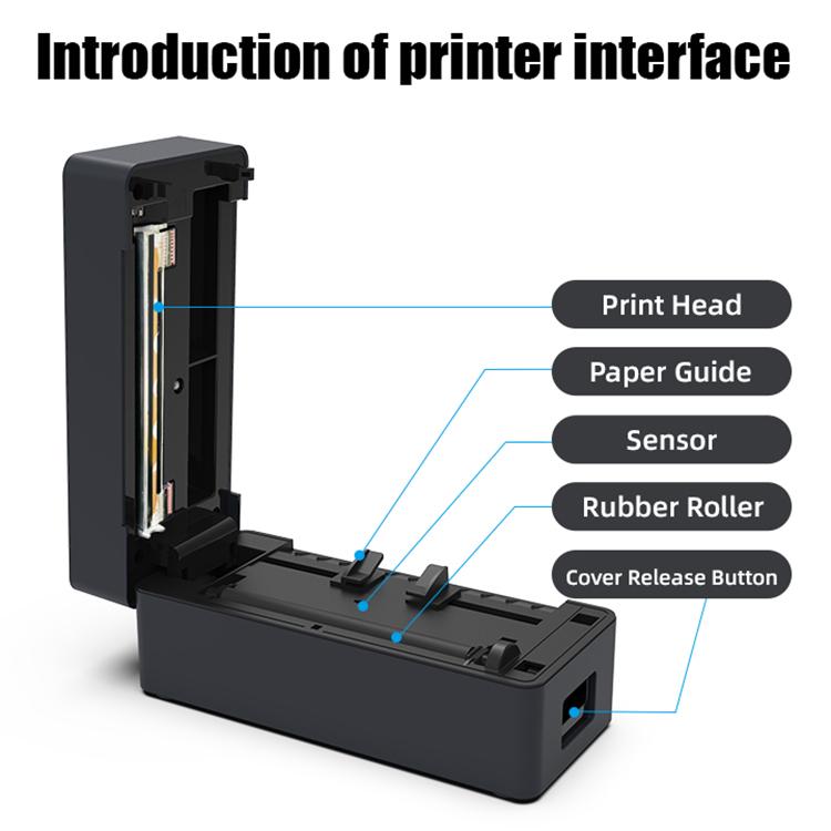 POS-9260 Thermal Label & Barcode Printer, AU Plug, EU Plug, US Plug, UK Plug