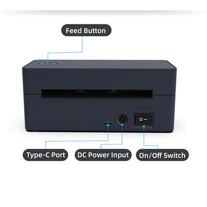 POS-9260 Thermal Label & Barcode Printer with Stand, AU Plug, EU Plug, US Plug, UK Plug