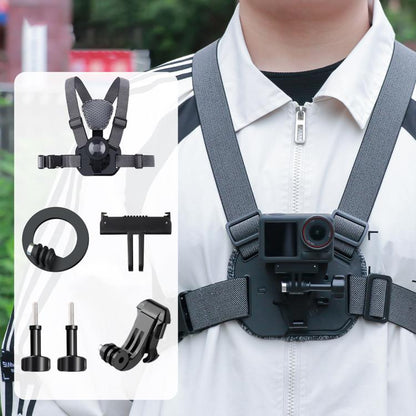 Vest-style Photography Chest Strap Body Mount Belt with Mount & Screw, 5 in 1, 6 in 1 Magnetic Base, 5 in 1 Magnetic Ring Base, 6 in 1 Magnetic Ring Base