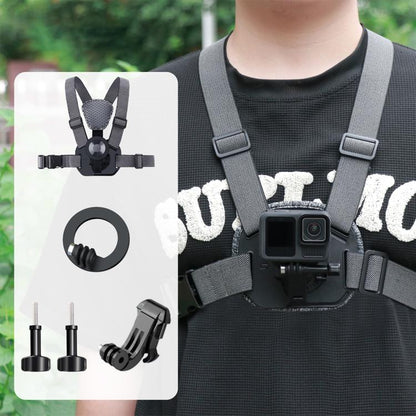 Vest-style Photography Chest Strap Body Mount Belt with Mount & Screw, 5 in 1, 6 in 1 Magnetic Base, 5 in 1 Magnetic Ring Base, 6 in 1 Magnetic Ring Base