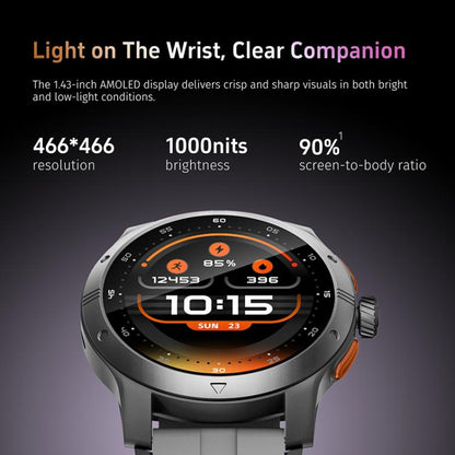 GR5 1.43 inch AMOLED Screen Urban Fitness Smart Watch IP68 Support Heart Rate Monitoring
