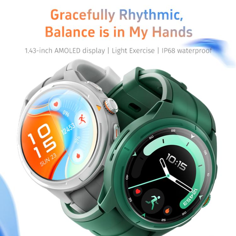 GR6 1.43 inch AMOLED Screen Urban Runner Smart Watch IP68 Support Heart Rate Monitoring