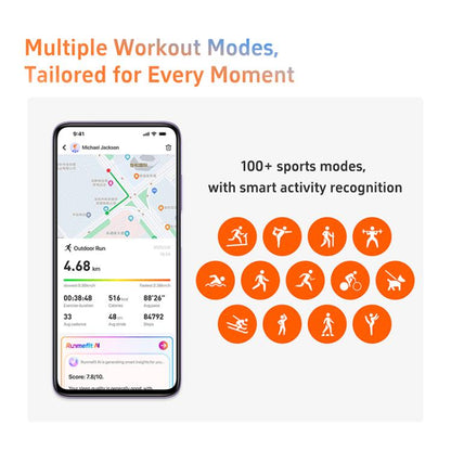 GR6 1.43 inch AMOLED Screen Urban Runner Smart Watch IP68 Support Heart Rate Monitoring