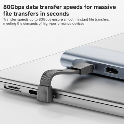 67mm 240W 8K 80Gbps Type-C to Type-C For Thunderbolt 4 Full Function Data Cable, Type-C to Type-C 80Gbps