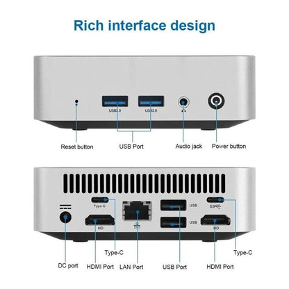 MN370 Windows 10 Low-power Home Office Mini PC, 8GB + 128GB, Intel Pentium N3700 Quad Core Processor, EU Plug, US Plug, UK Plug, AU Plug