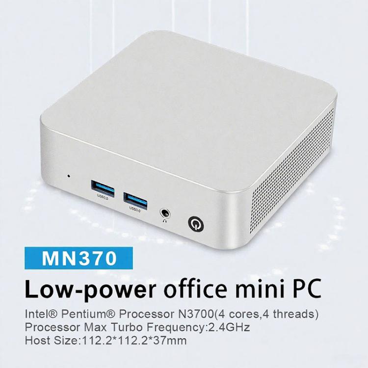 MN370 Windows 10 Low-power Home Office Mini PC, 8GB + 128GB, Intel Pentium N3700 Quad Core Processor, EU Plug, US Plug, UK Plug, AU Plug