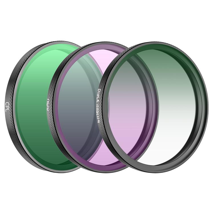 For DJI Osmo Action 6 Sunnylife Camera Lens Filter, Black Mist 1/4, CPL, MCUV, ND8, ND16, ND32, ND64, NIGHT, 3 in 1 Light Shadow, 4 in 1 Mixed Filter, 4 in 1 ND, 6 in 1 Mixed Filter, 8 in 1 Mixed Filter