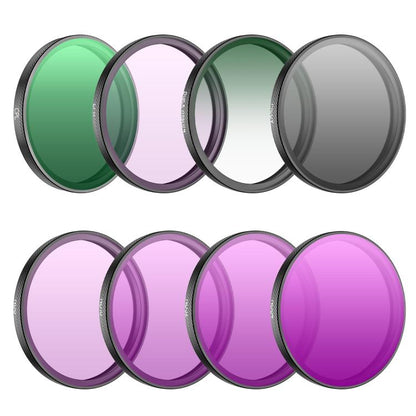 For DJI Osmo Action 6 Sunnylife Camera Lens Filter, Black Mist 1/4, CPL, MCUV, ND8, ND16, ND32, ND64, NIGHT, 3 in 1 Light Shadow, 4 in 1 Mixed Filter, 4 in 1 ND, 6 in 1 Mixed Filter, 8 in 1 Mixed Filter