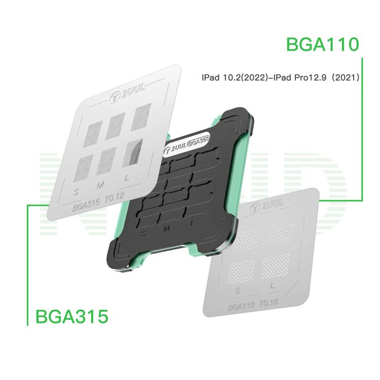2UUL BH16 NAND REBALL BASE Magnetic Dual-Sided Reballing Platform Set, 2UUL BH16