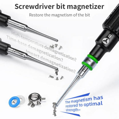 Qianli Multiple Colors Screwdriver Bit Magnetizer Compatible with 4mm Screwdriver Bits, Qianli Magnetizer Screwdriver Bit