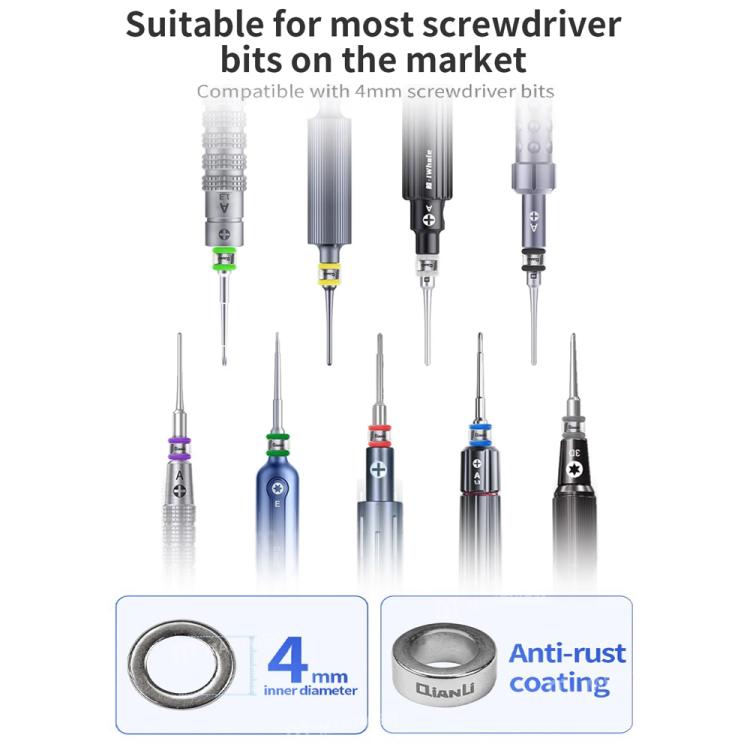 Qianli Multiple Colors Screwdriver Bit Magnetizer Compatible with 4mm Screwdriver Bits, Qianli Magnetizer Screwdriver Bit