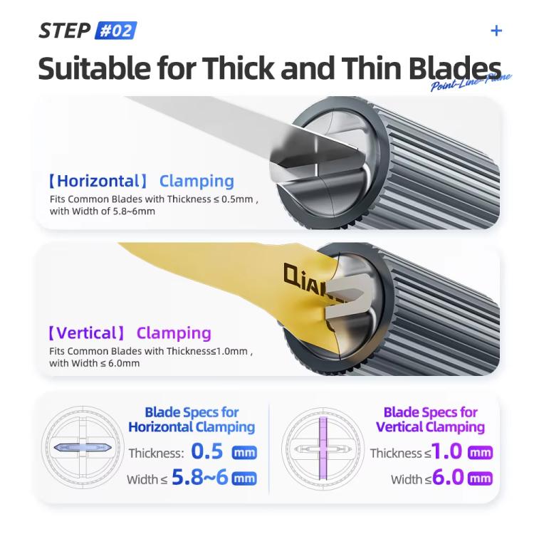 Qianli Dot Line Flatness Non-Slip Wear-Resistant Double-Ended Extra Stable Knife Handle, Qianli Dot Line Flatness Knife Handle